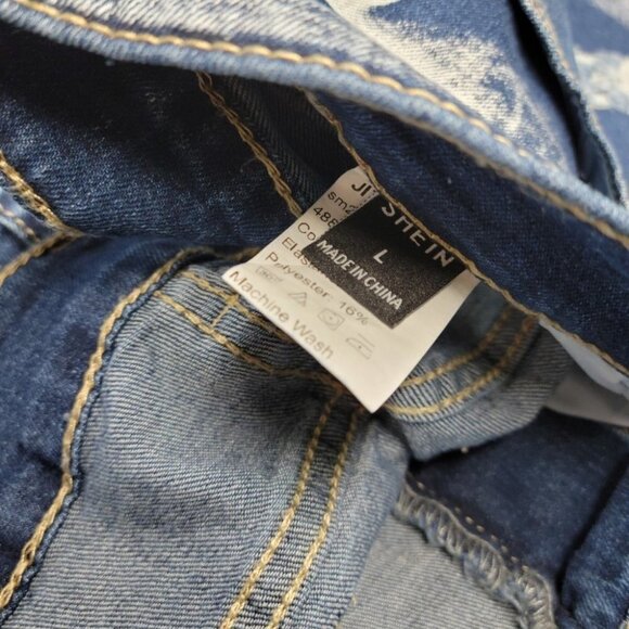 SHEIN Men's Contrast Panel Jeans - Picture 5 of 5